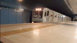 Метро Казани. Поездка на поезде 81-553.3 Казань №10291-11516-11517-10292, Авиастроительная - Яшьлек