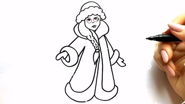 СНЕГУРОЧКА КРАСАВИЦА / раскраска / Нарисуй Ка смотреть онлайн