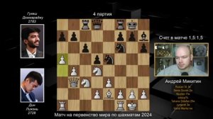 ЧМ. Шахматы. Обзор. 4 партия