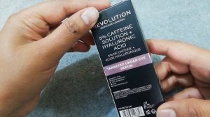 Makeup revolution caffeine solution + hyaluronic acid depuff prep eyes before makeup