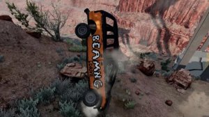 BeamNG.drive - кто перелетит через сломанный мост в биманджи драйв?