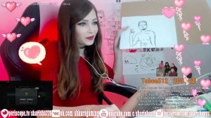 Стримерша Карина (sharishaxd) рисует аниме Папича