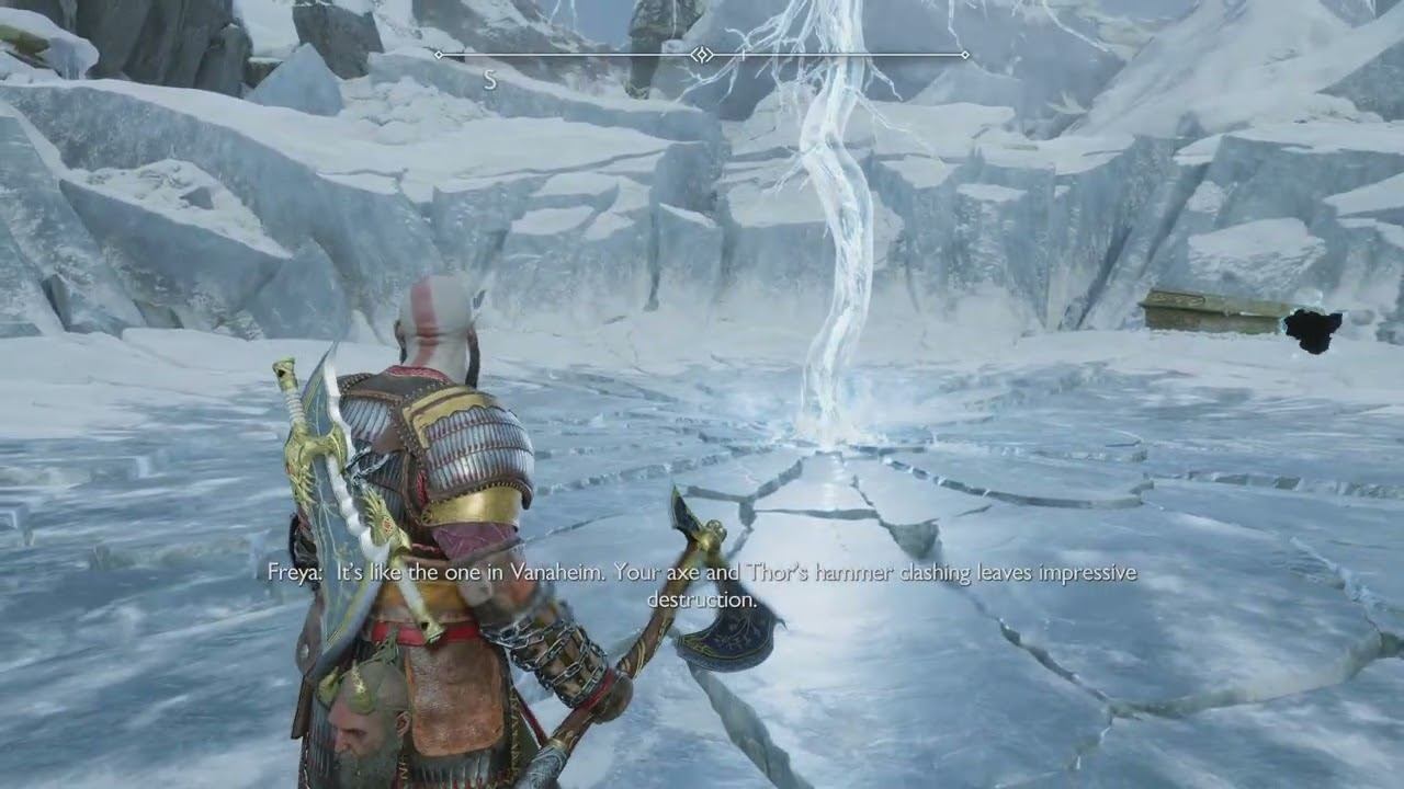 Freya is impressed with Kratos and Thor's battle. God Of War Ragnarok смотреть онлайн