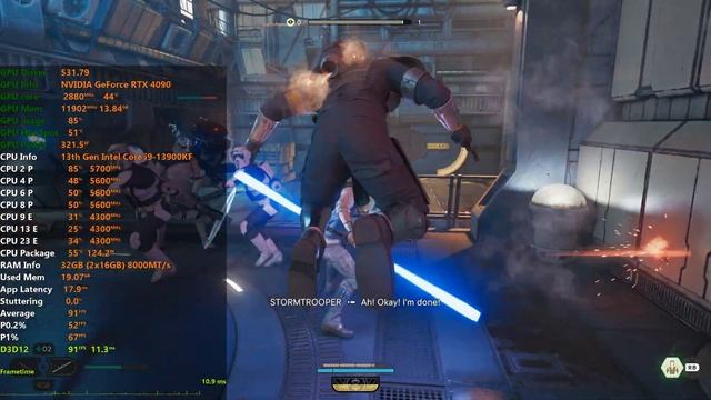 STAR WARS Jedi Survivor update performance FSR on off 4k ultra graphics ray tracing rtx 4090 13900 смотреть онлайн