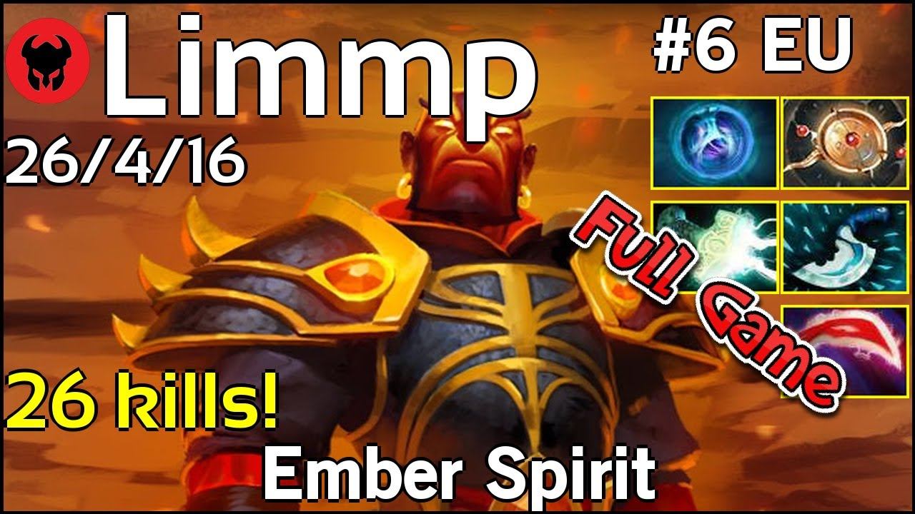 26 kills! Limmp [coL] plays Ember Spirit!!! Dota 2 Full Game 7.19 смотреть онлайн