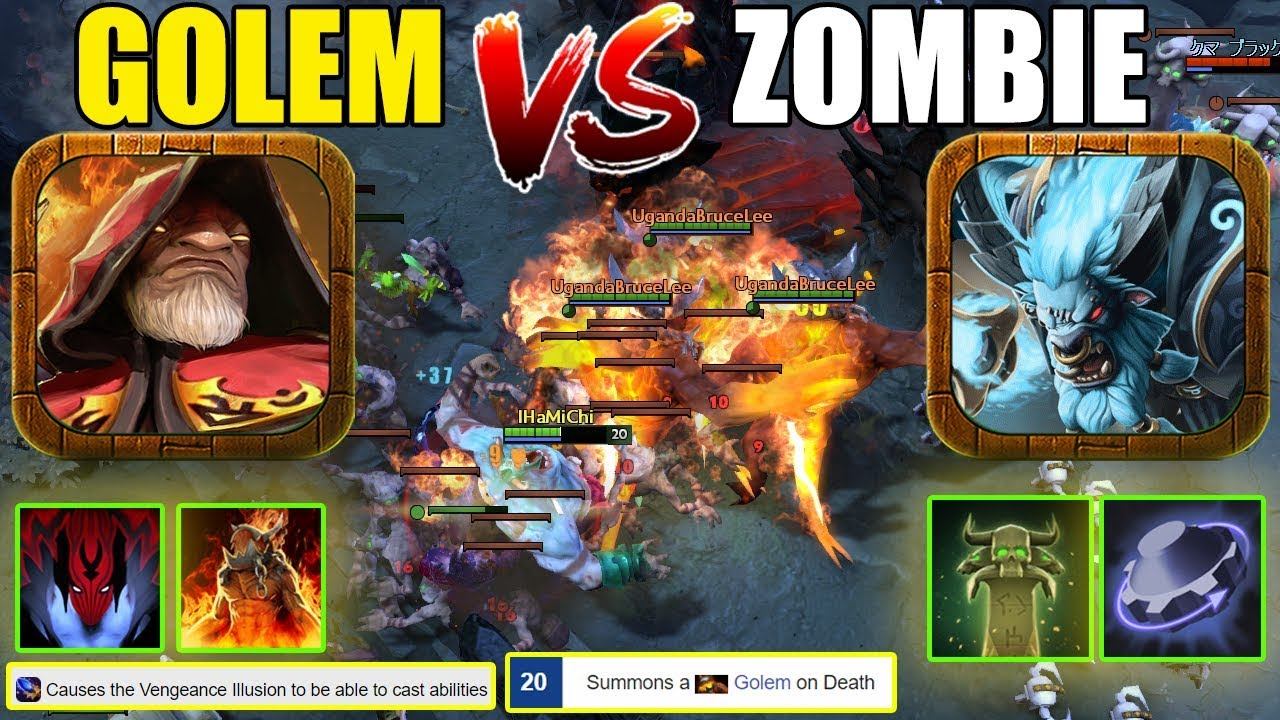 NEW CHALLENGE ZOMBIE VS GOLEM WHO WIN'S ?! Ability Draft Dota 2 смотреть онлайн