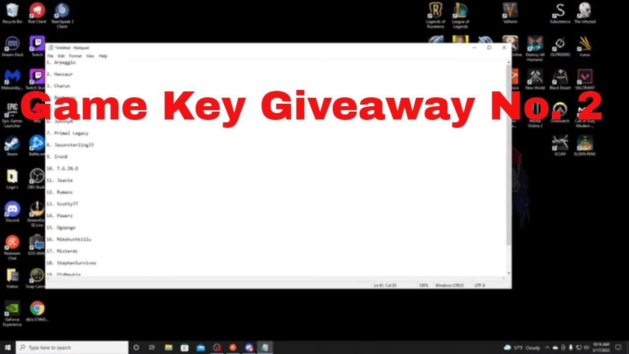 Game Key Giveaway!! No. 2 смотреть онлайн