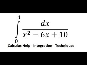 Calculus Help: integral from 0 to 1 dx/(x^2-6x+10) - Integration by trigonometric substitution
