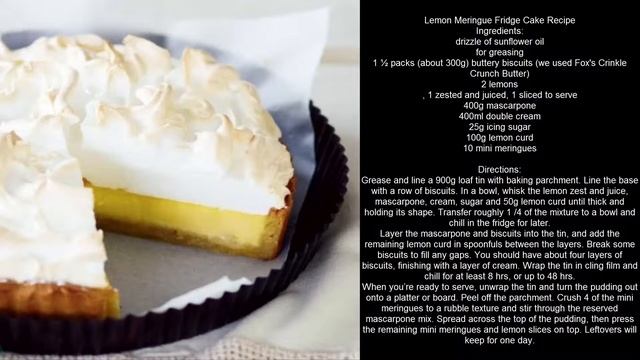Lemon Meringue Fridge Cake Recipe | Easy Cooking Channel смотреть онлайн