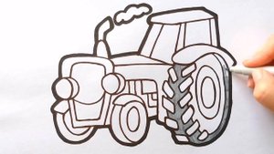 Как нарисовать ТРАКТОР / раскраска для детей / Нарисуй Ка