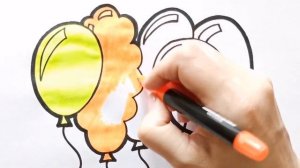 Как нарисовать ВОЗДУШНЫЕ ШАРИКИ / раскраска для детей / Нарисуй Ка