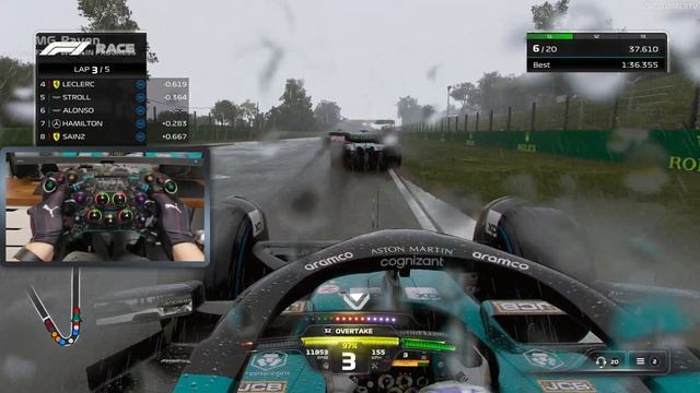 F1 23 Preview Gameplay with Moza R9 | 5 Laps at Imola in Heavy Rain