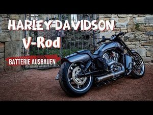 Harley Davidson V-Rod Muscle - Batterie ausbauen / battery removal / tauschen / change / Nightrod