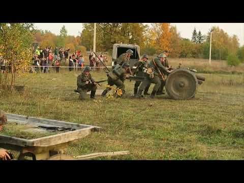 Реконструкция "Подвиг авроровцев" с земли и с воздуха. смотреть онлайн