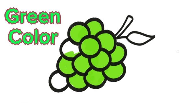 How to draw cute Grapes 🍇 | Drawing, Coloring, Painting for Kid's and toddlers | #grape