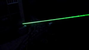 Зелёный лазерный луч  Демонстрация