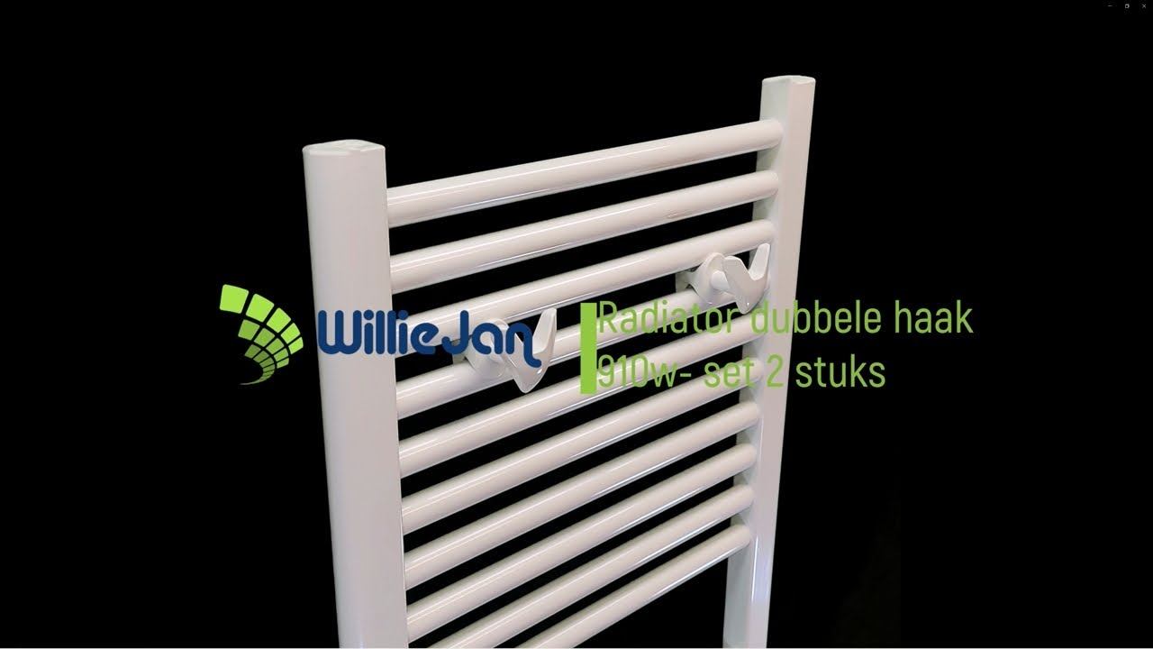 WillieJan Dubbele Radiator Handdoek haakjes 910W - Wit - set 2 stuks смотреть онлайн