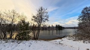 Зимний Сап-сёрфинг (Снег и весло)