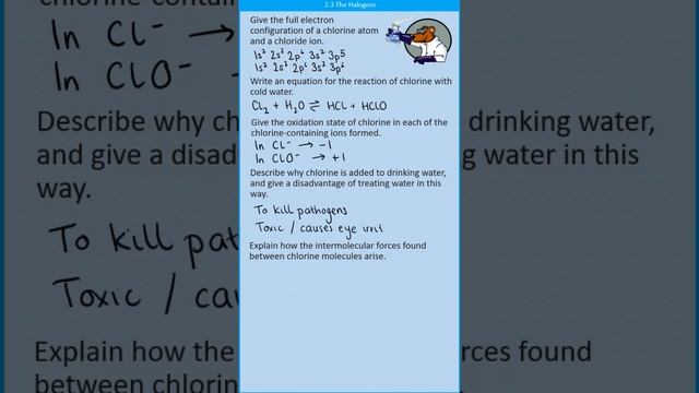 A-level Chemistry Speed Run Part 44 - Chlorine #Group7 #halogens #alevelchemistry #revise смотреть онлайн