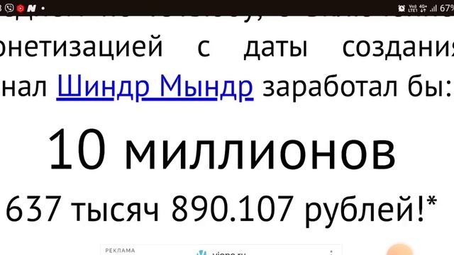 Шиндр Мындр свежее видео о доходах блогера Ютубе 24.03.2024 @ShindrMindr_Official