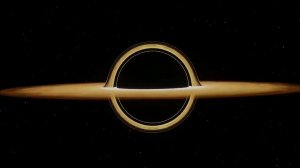 Сравнение самой большой чёрной дыры и звезды против Солнца и Земли