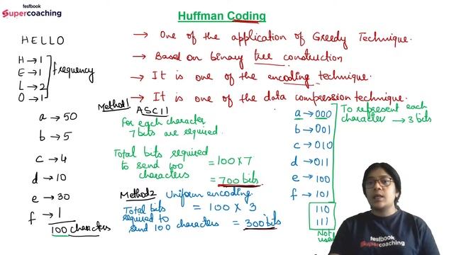 UGC NET Computer Science | Huffman Coding Algorithm with Example | Greedy Technique | Shefali Mam