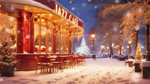 Праздничный уютный джаз🎄 и снежная расслабляющая атмосфера ❄️ зимнего вечера с чашечкой кофе ☕️