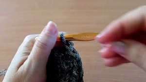 Плотный круглый коврик крючком: узор Верблюд