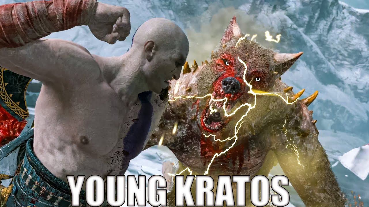 Classic Young Kratos vs Ice Ancient - God of War 4 PC Mods смотреть онлайн