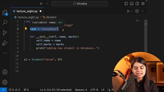Lecture 8 : OOPS in Python | Object Oriented Programming | Classes & Objects | Python Full Course