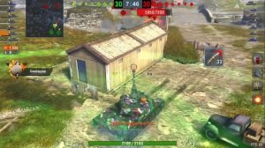 Супер комбо в WoTBlitz батя в здании.