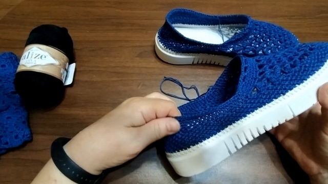 👟 Связала крючком кеды ручной работы | Крючок №2, пряжа хлопок КОКО. Вязала в 2 нити. Первый опыт.