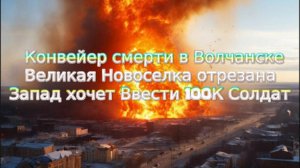 Украинский фронт- Конвейер смерти в Волчанске Великая Новоселка отрезана Запад хочет Ввести