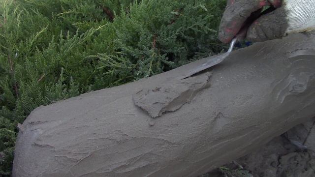 Садовый бордюр в виде бревна