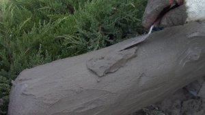 Садовый бордюр в виде бревна