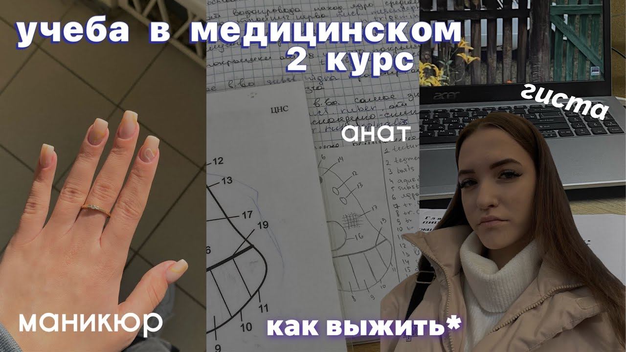 mini vlog| учеба в медицинском 2 курс| анат, гиста, микра| будни студента-медика| дневник студентки