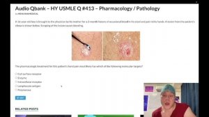 HY USMLE Q #413 – Pharmacology / Pathology