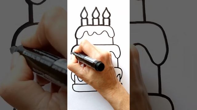 Выделяем контур ТОРТИКА / Нарисуй Ка / Shorts смотреть онлайн