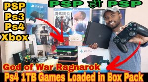 Box pack Ps4 slim 1tb Games loaded | Best Ps3 super slim | Xbox 360 games loaded | PSP 3004 | Ps4