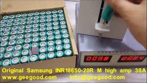 Test Samsung INR18650-20R M 2000mAh high amp 30A power battery from China Geegood