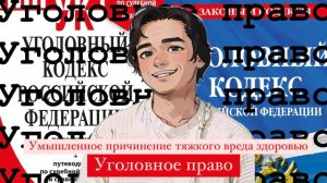 Умышленное причинение тяжкого вреда здоровью. Уголовное право, Выпуск №9.