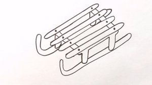 Как нарисовать САНКИ / Мультик раскраска САНКИ / Нарисуй Ка