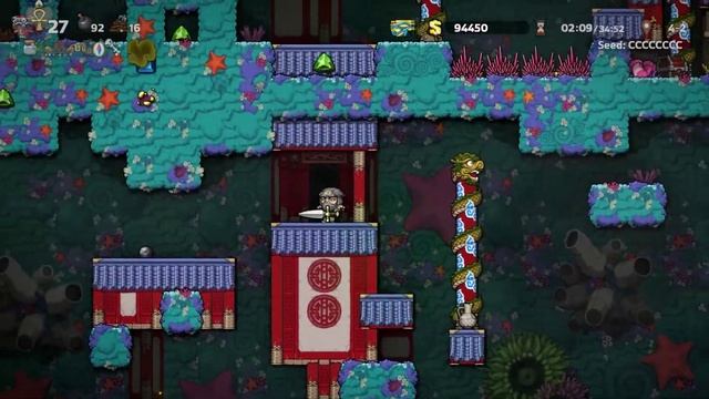 Spelunky 2 • SEED: CCCCCCCC •  I WAS AN EGGPLANT, AND FIRST SEEDED RUN COMPLETION