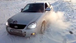 Приора гранта по снегу