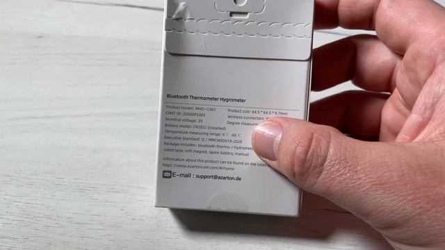 Azarton Bluetooth Digital thermometer and hygrometer MHO-C401 unboxing and instructions смотреть онлайн