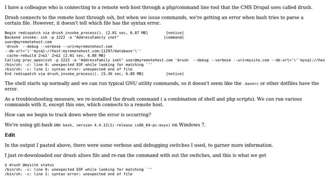 Unix & Linux: tracking down an sh syntax error (2 Solutions!!) смотреть онлайн