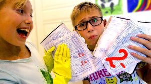 Кто Из Нас Получил ДВОЙКУ? Катя Все ИСПОРТИЛА! - Смешные Истории Для Детей - Fun Story For Kids