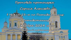 Проповедь протоиерея Сергия Алексеева за Божественной литургией 1 декабря 2024 г.