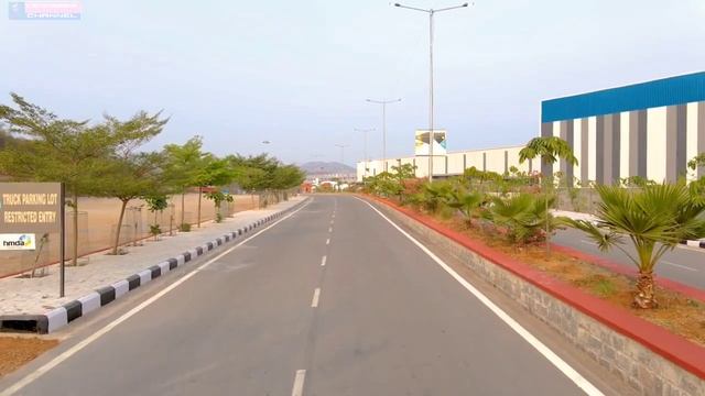 Areal view on the logistics park developed by HMDA and Truck Dock at Batasingaram ||Drone view