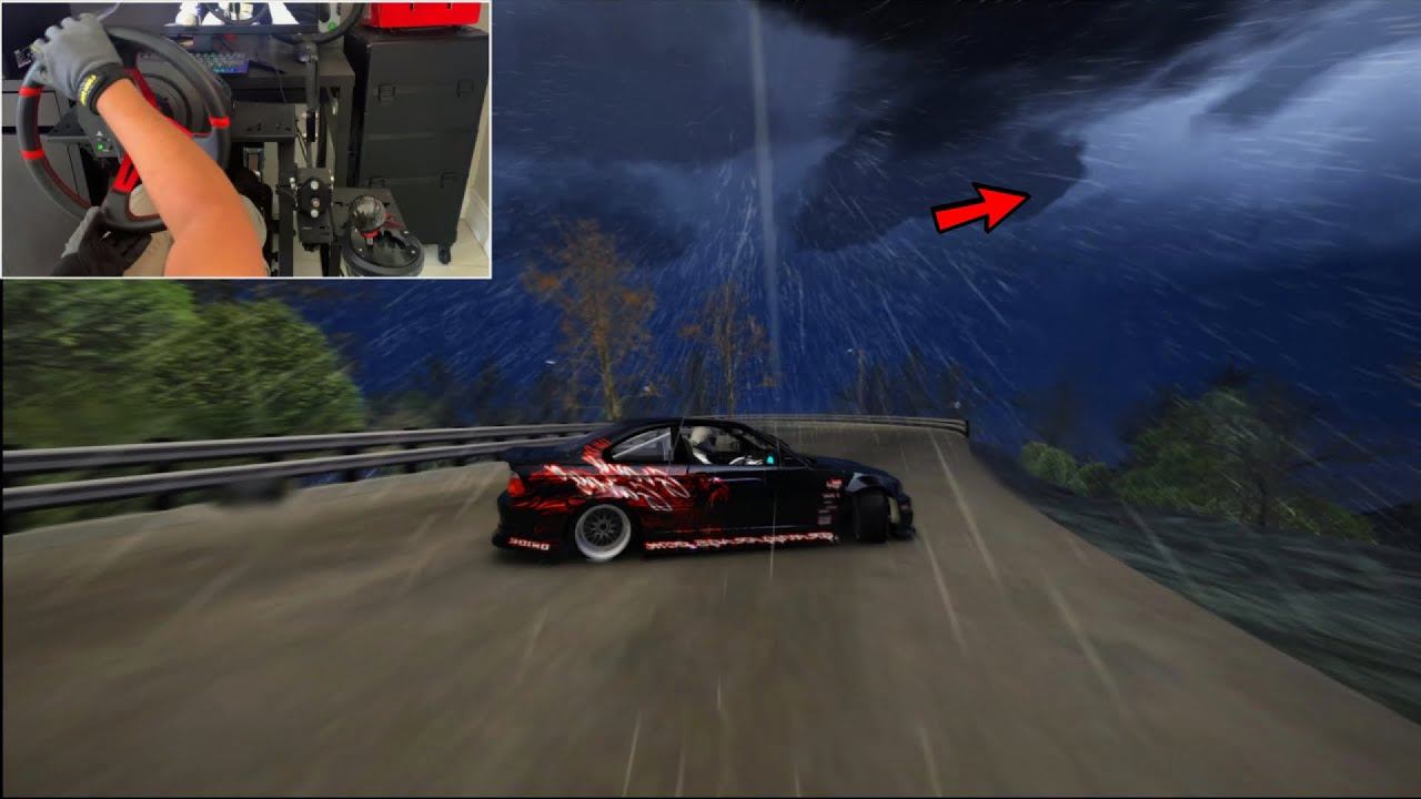 Drifting Through Heavy Rain In Japan- Assetto corsa Drift Island (Steering Wheel + Shifter) PC Mods смотреть онлайн